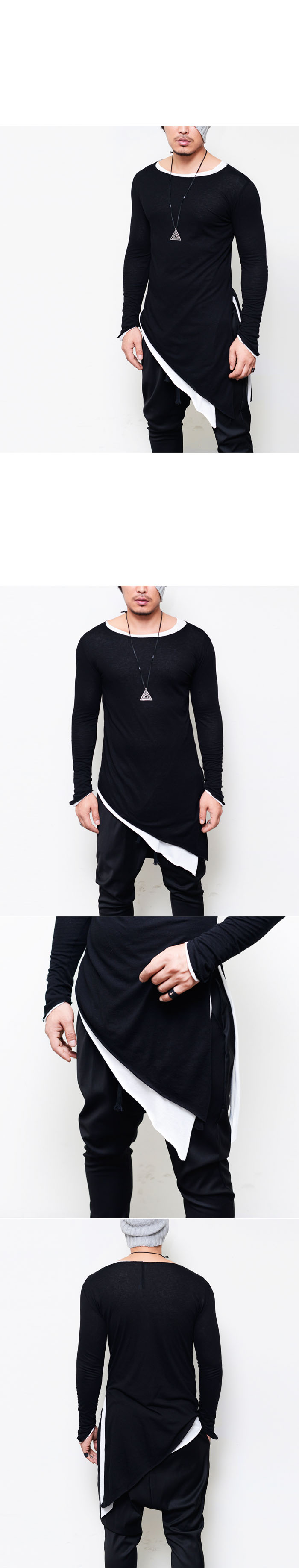 diagonal cut shirt